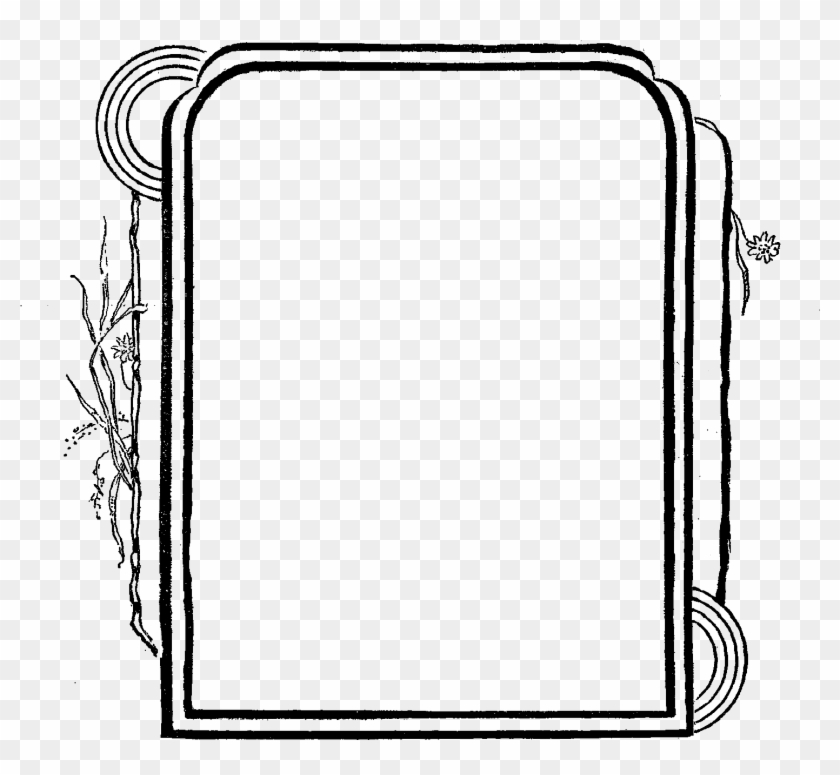 Graphic Black And White Stock Digital Frame Clipart - Line Art #1437991