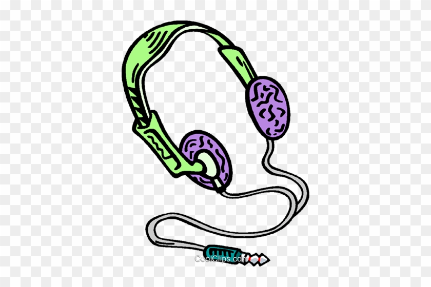 Headphones Royalty Free Vector Clip Art Illustration - Headphones Royalty Free Vector Clip Art Illustration #1438065