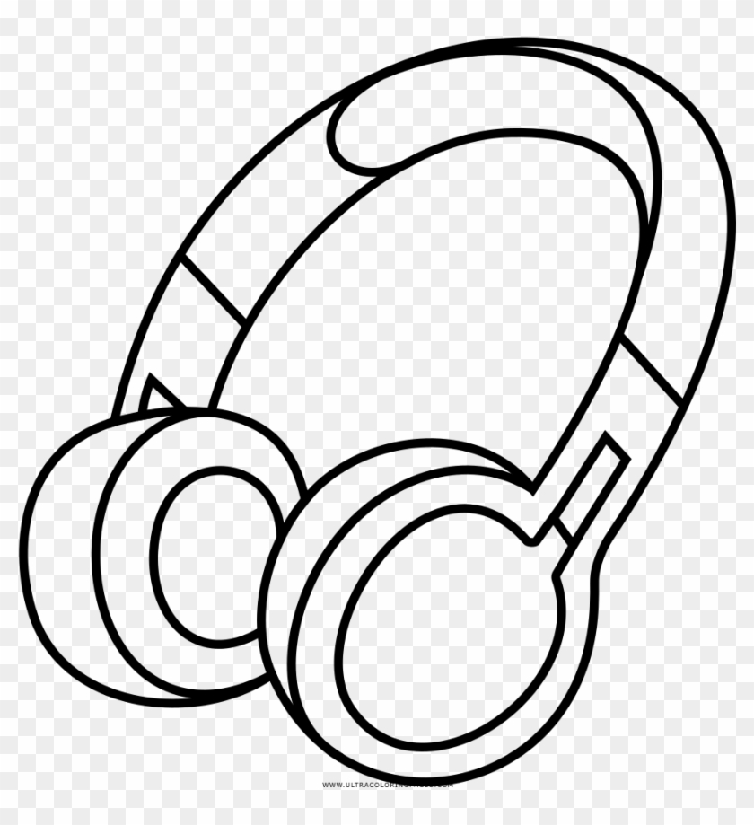 Drawing Headphones Clip Art Transparent Library - Headphone Coloring Pages #1438069