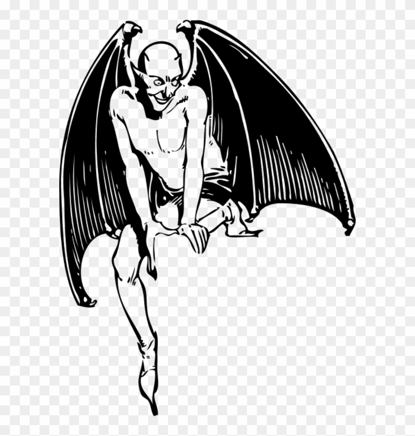 Devil Sitting Wing - Squatting Devil #1438097