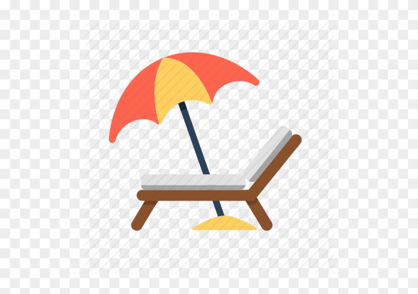 Beach Chair Cartoon Clipart Table Clip Art - Beach Chair Flat Png #1438216