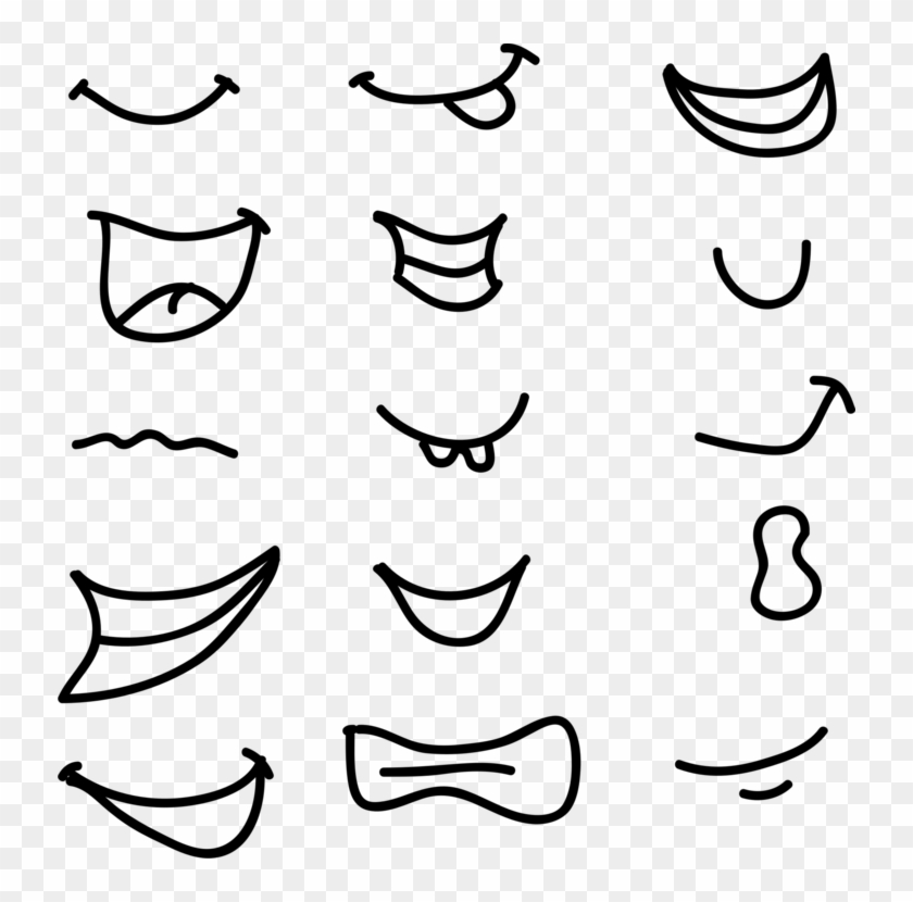 Smiley Nose Lip Computer Icons - Smile Mouth Line Clipart #1438415