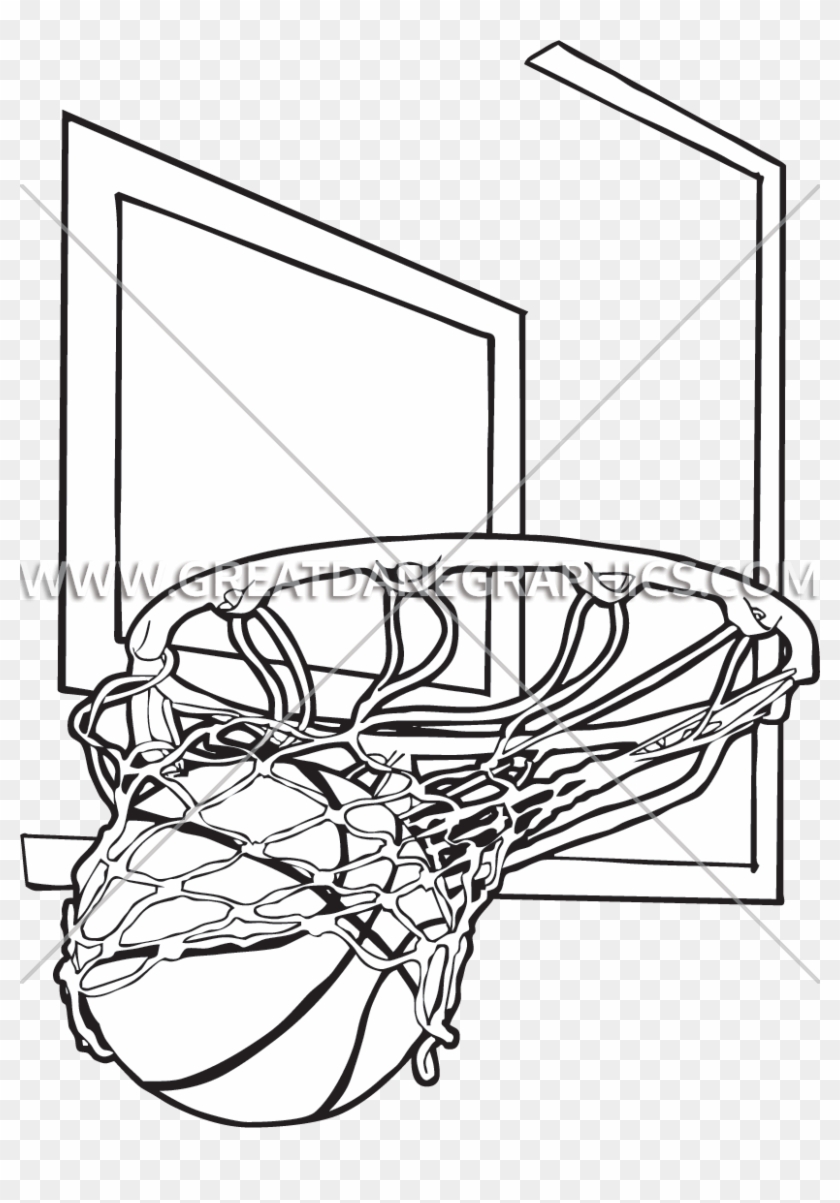 Basketball Net Drawing At Getdrawings - Basketball Hoop Drawing #1438423