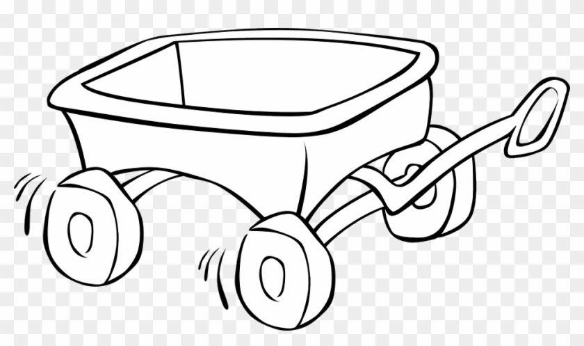 Wagon Vector Kids Png Free Library - Wagon Clip Art Black And White #1438430