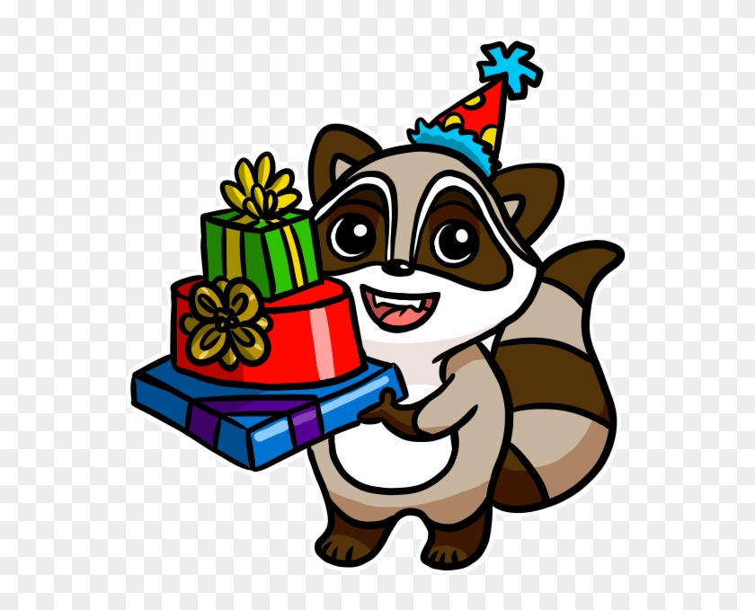 Bandit The Raccoon Messages Sticker-1 - Cartoon #1438541