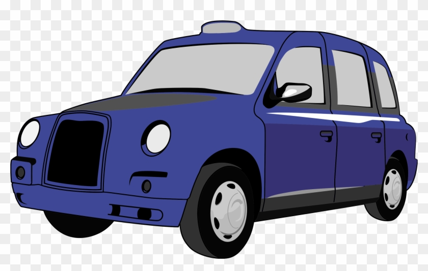Transparent Stock Clipart London Taxi - Blue Car Clipart #1438607