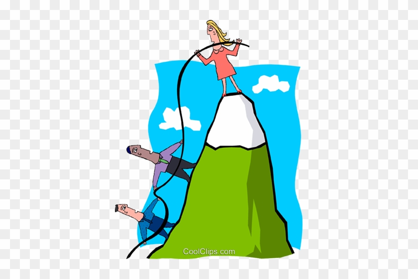 Business Climbing A Mountainside Royalty Free Vector - Phases Of First Year Teachers Attitudes Toward Teaching #1438661