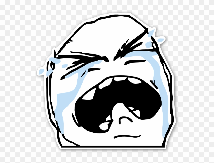 Memes Crying Sticker - Crying Troll Face Png #1438811