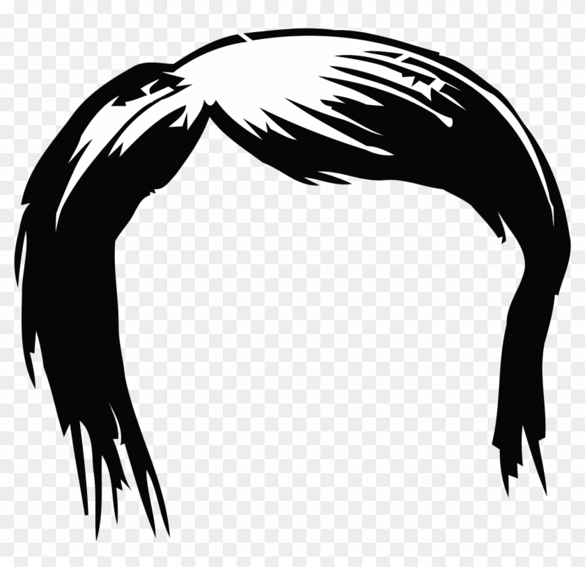 Component Female Black Hair Only Styled L - Girl Troll Face Png #1438824