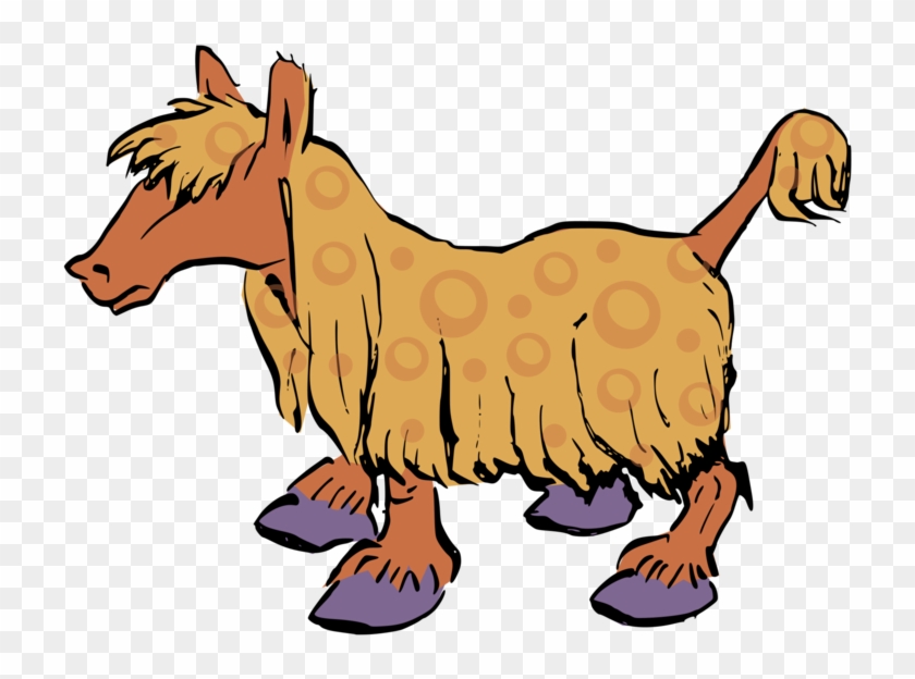 Dog Pony Horse Cattle Cartoon - Clip Art #1438859