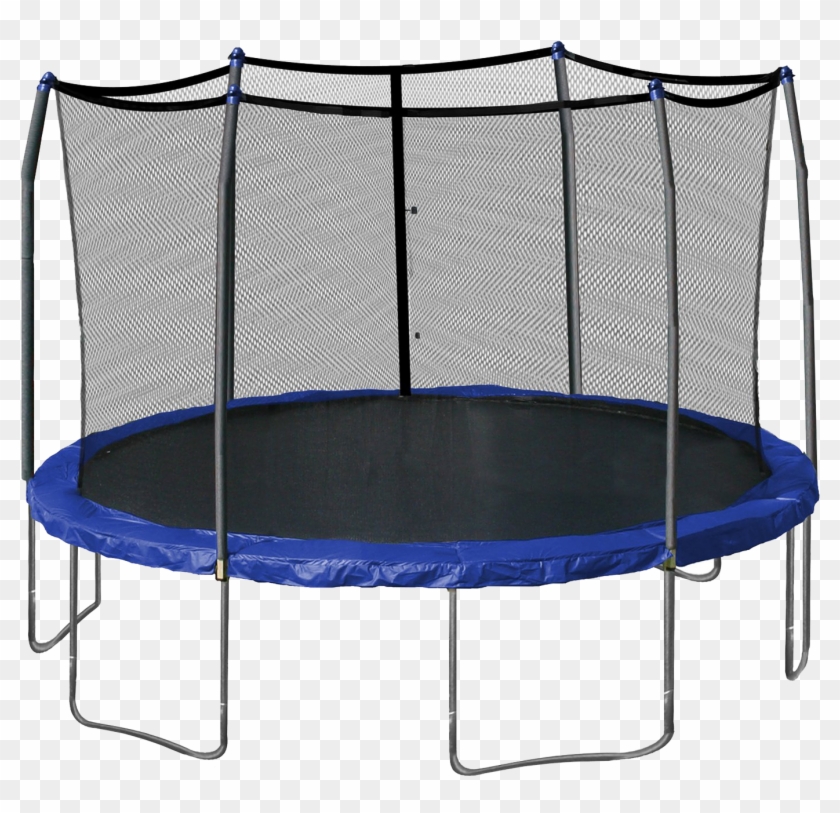 Trampoline Png Clipart - 14 Foot Trampoline With Basketball Hoop #1439332