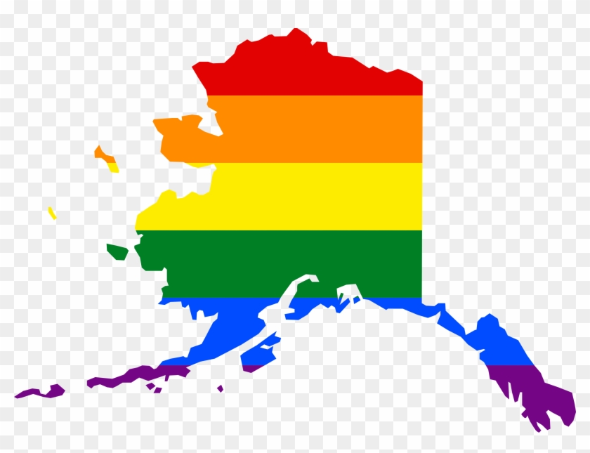 Svg Free Stock File Lgbt Flag Map Of Svg English - Alaska State Flag #1439390