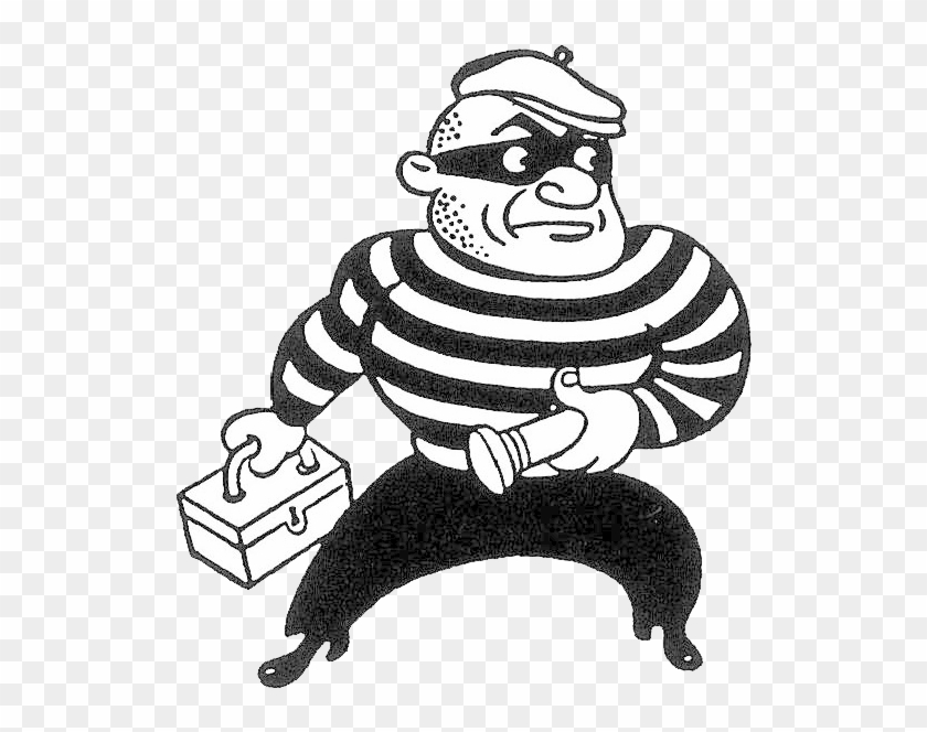 Burglar - Breaking The Law Cartoon #1439423