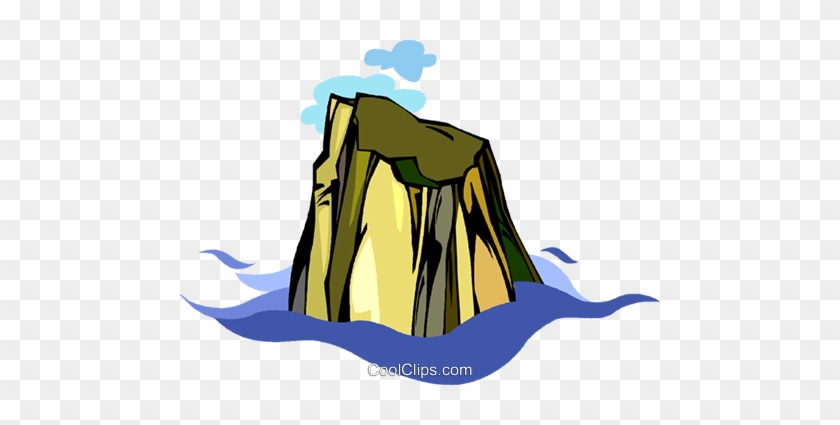 Rock Sticking Out Of The Ocean Royalty Free Vector - Clip Art #1439447