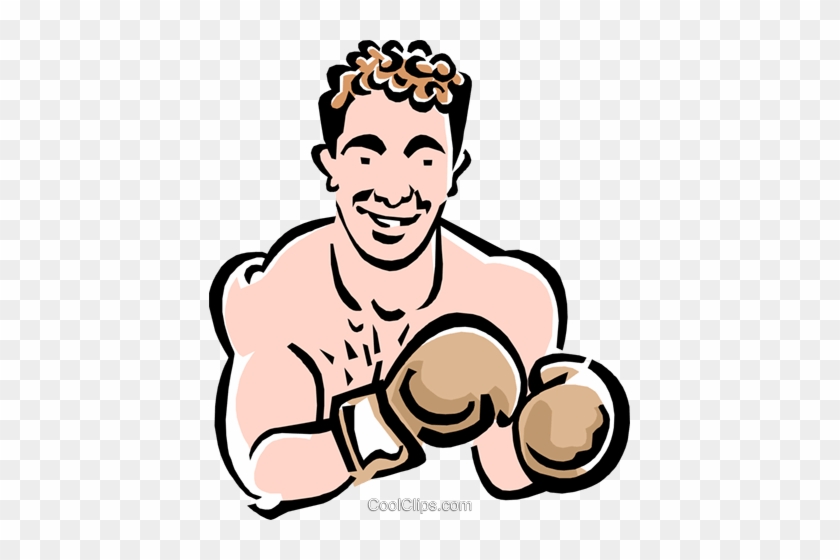 Boxer Sparring Royalty Free Vector Clip Art Illustration - Boxing Cartoon #1439575