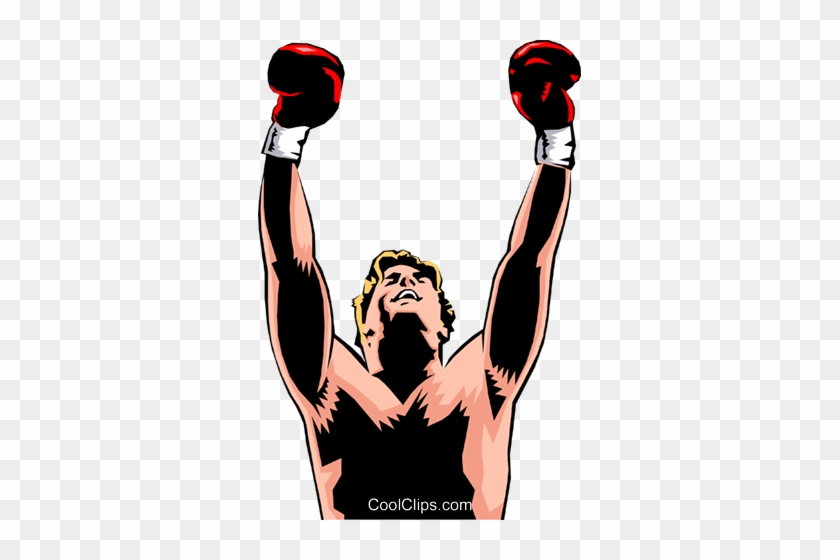 Boxer Celebrating Royalty Free Vector Clip Art Illustration - Illustration #1439578