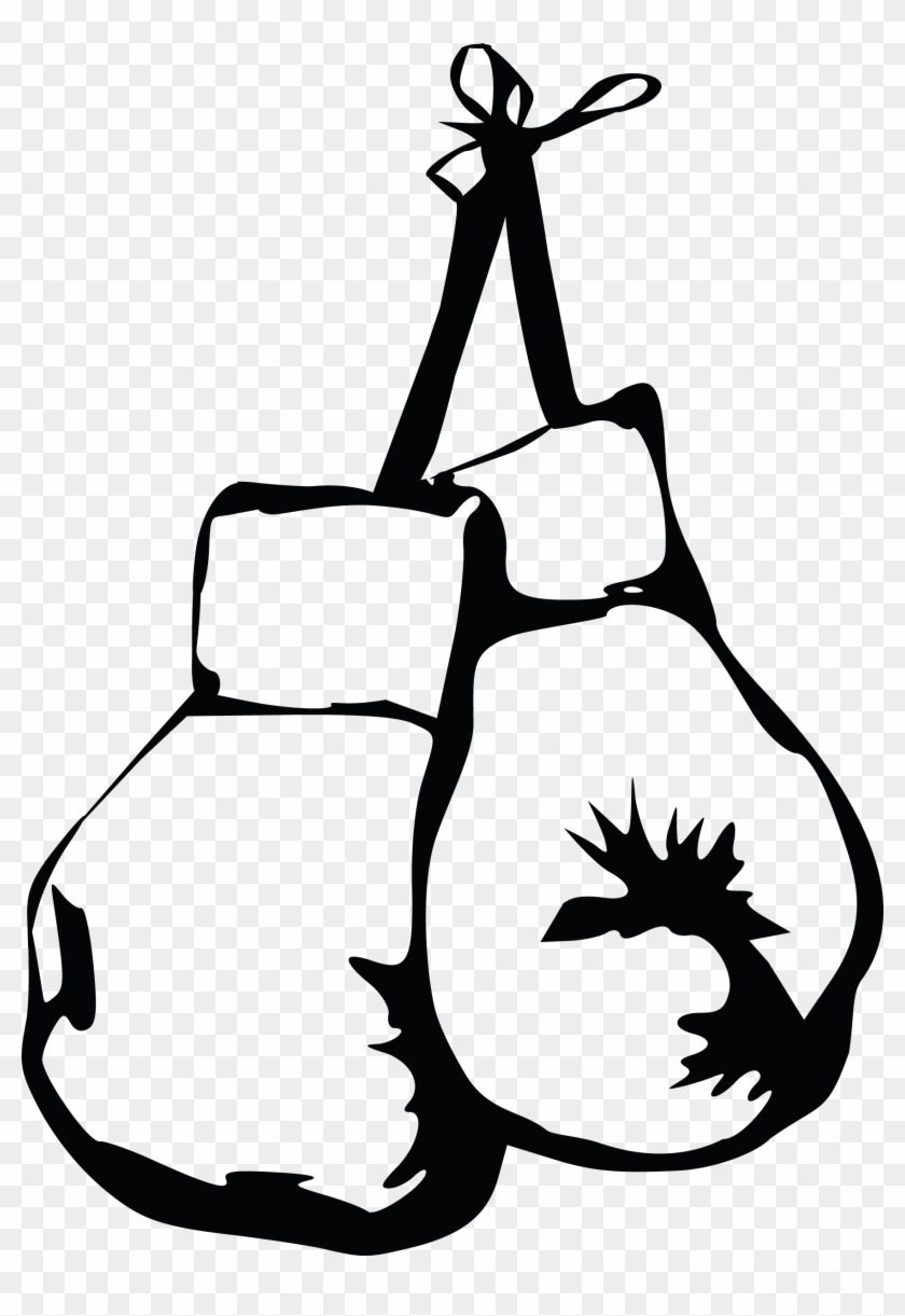 Boxing Glove Gloves Transprent Png Free - Boxing Gloves Black And White #1439582