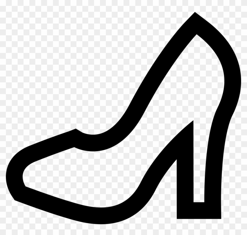 Female Shoe Outline Comments - Zapato Icono #1439616