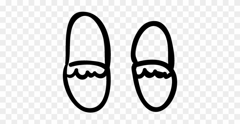 Home Shoes Outline Handmade Symbol Vector - Home Shoes Outline #1439617