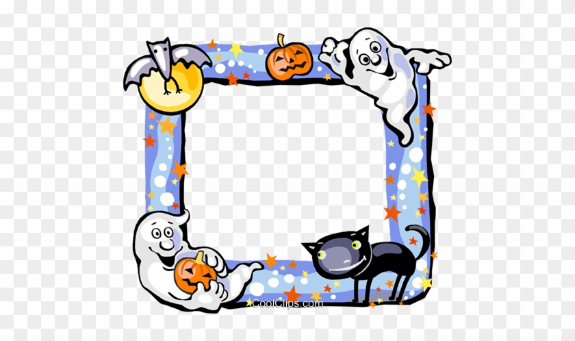 Halloween Frame Royalty Free Vector Clip Art Illustration - Marcos Halloween #1439682