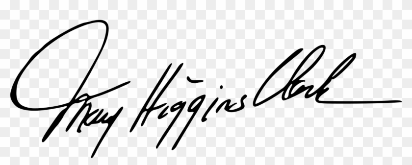 Transparent Signatures Written Image Library - Mary Higgins Clark Signature #1439716