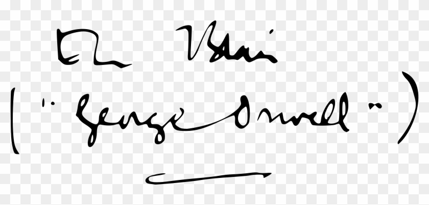 File - Orwell-signature - Svg - George Orwell Signature #1439750