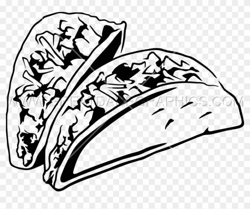 Tamale Drawing Easy Svg Royalty Free Download - Taco Clip Art Black And Whi...