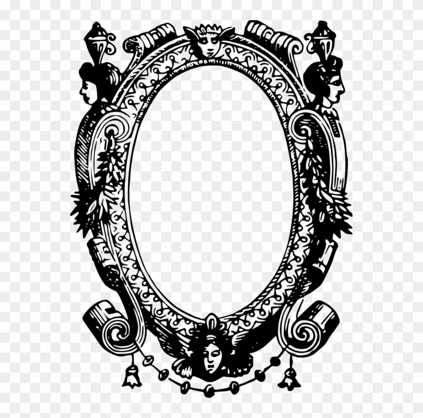 Decorative Borders Ornament Picture Frames Decorative - Vintage Mirror Frames Drawing #1440103