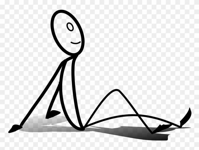 Png Download Common Fitness Myths Busted Quick At - Stick Figure Sitting Down #1440124