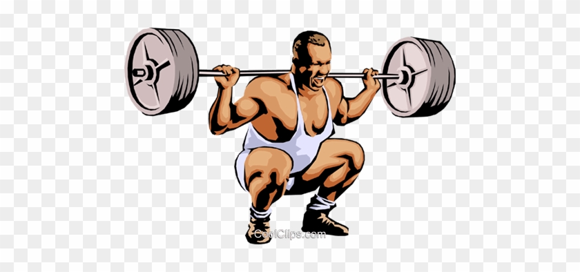 Weight Lifter Royalty Free Vector Clip Art Illustration - Weight Lifting Vector Png #1440222