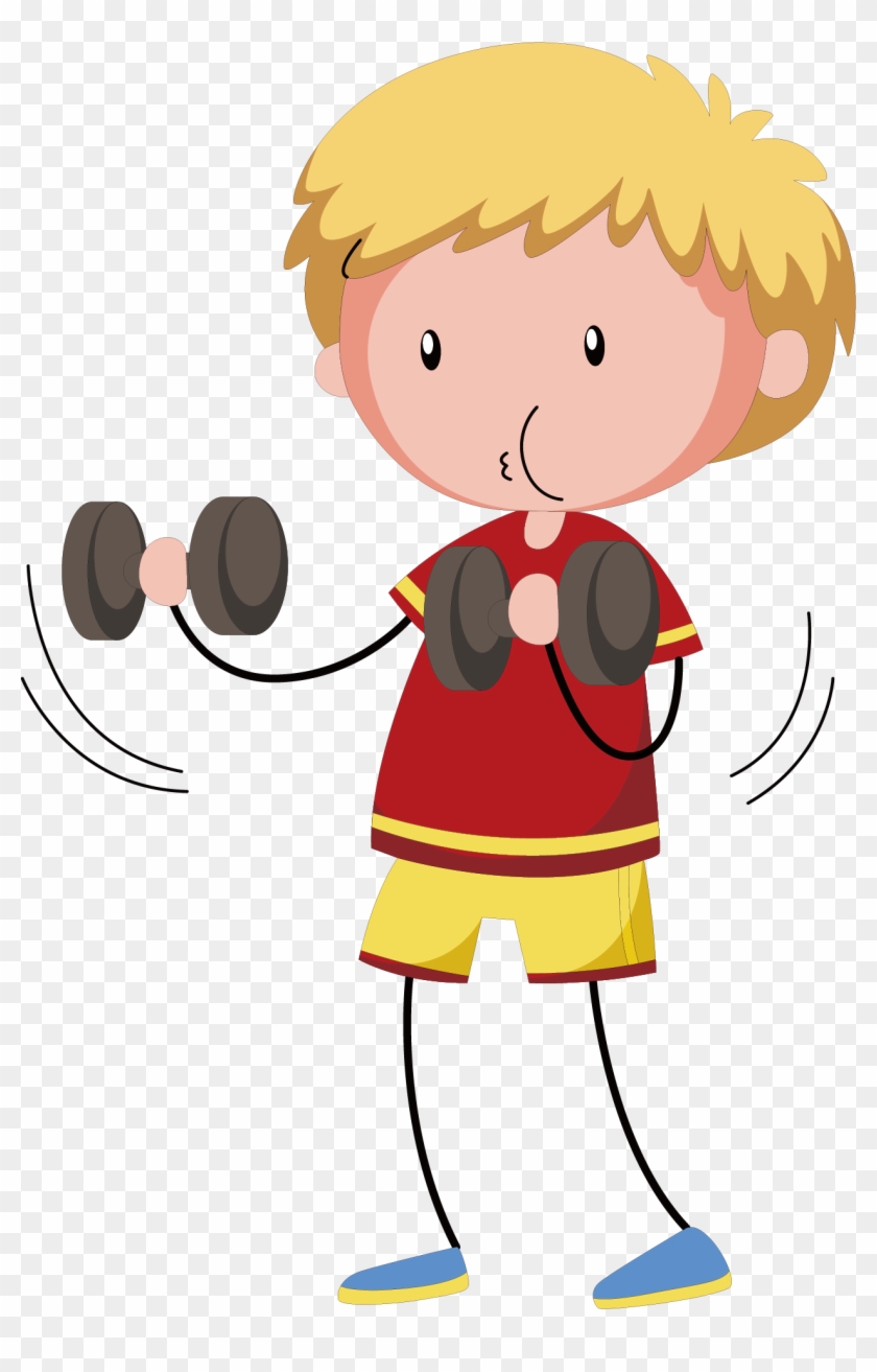 Clipart Black And White Stock Weight Training Illustration - Imagenes De Deportes Animados Png #1440249