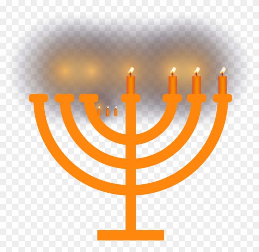 Menorah Hanukkah Candle Clip Art - Hanukkah Menorah Png #1440303
