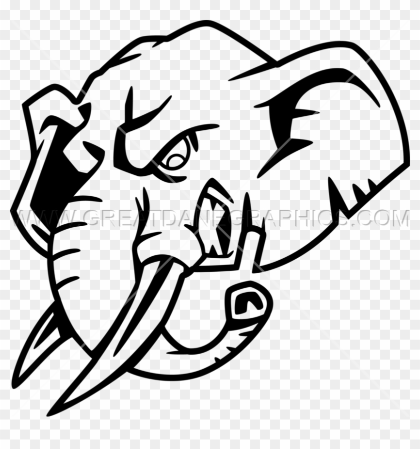 Png Library Download Elephant Head Production Ready - Elephant Head Logo Png #1440534