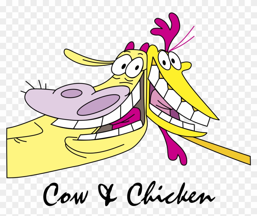 Graphic Library Cow Logo Png Transparent Svg Vector - Cow And Chicken #1440838