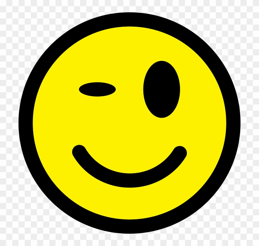 Smiley Face Clip Art Winking - Smiley Face Clipart Png #1440929