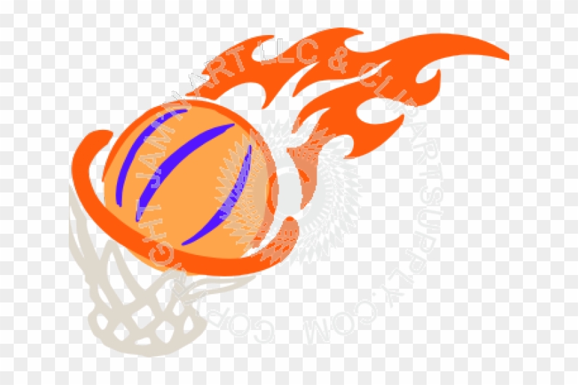 Basketball Fire Cliparts - Flaming Basketball #1441051
