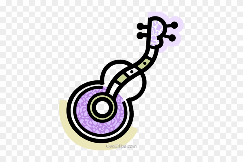 Colorful Acoustic Guitar Royalty Free Vector Clip Art - Violao Colorido Png #1441138