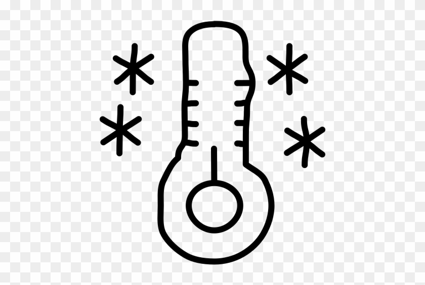 Cold, Chill, Freezing, Solidification, Snow, Thermometer - Line Art #1441490