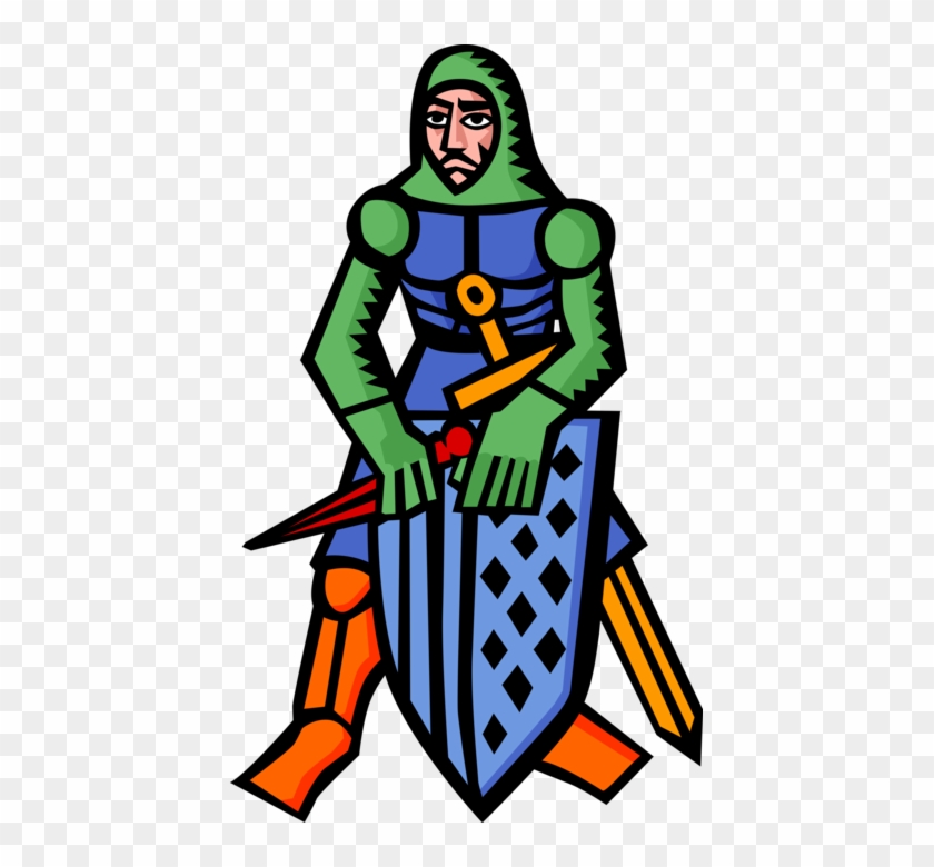Knight In Armor Royalty Free Vector Clip Art Illustration - Knight #1441560
