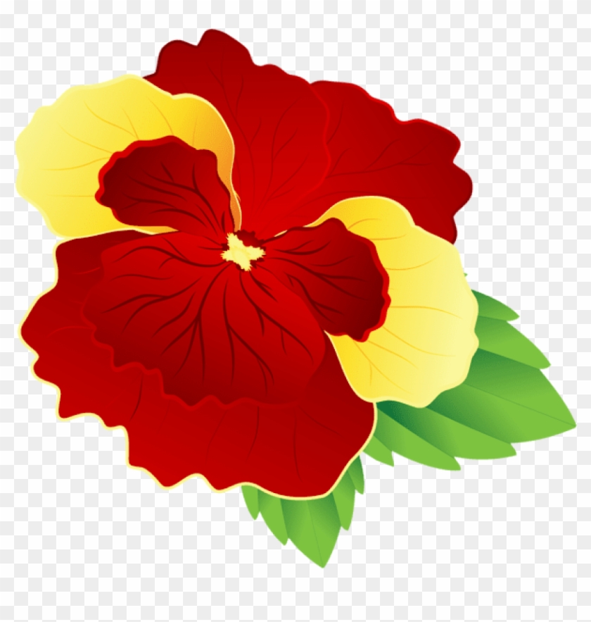 Free Png Red And Yellow Pansy Png Images Transparent - Red And Yellow Flower Png #1441851