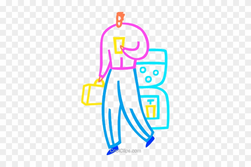 Man Getting Water At Work Royalty Free Vector Clip - Man Getting Water At Work Royalty Free Vector Clip #1441972