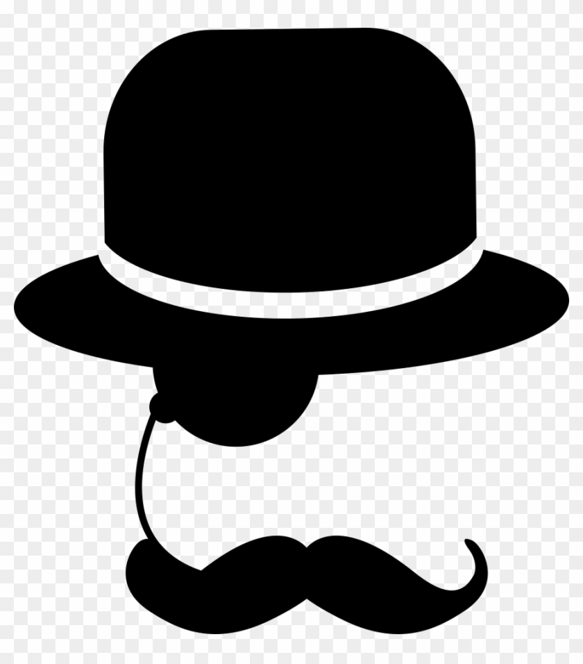 Hat Svg Banner Royalty Free Library - Sombrero Con Bigote Png #1442019
