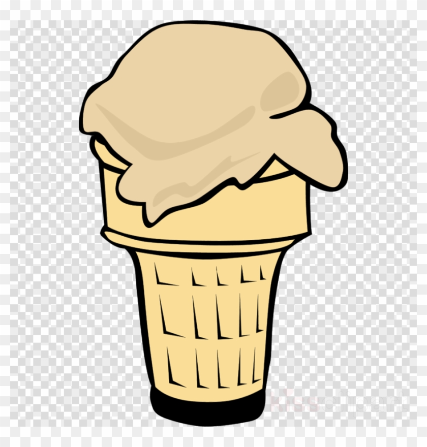 Ice Cream Cone Clip Art 1 Scoop Clipart Ice Cream Cones - Cartoon Ice Cream Scoop #1442079