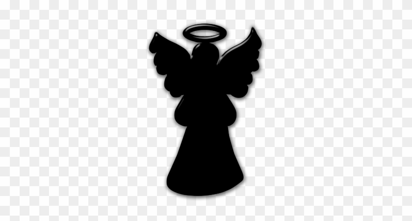 Dark Angel Clipart Halo - Angel Silhouette With Halo #1442330