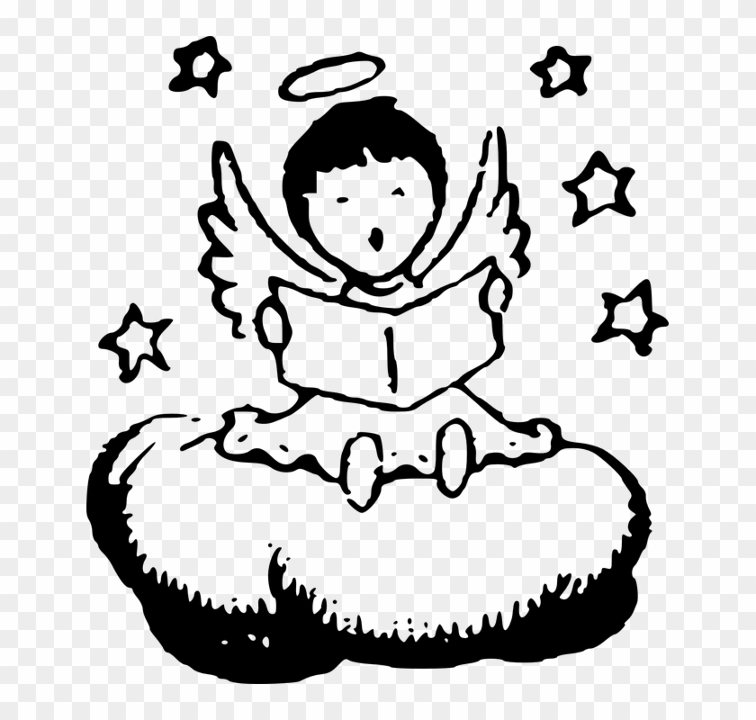 Baby Png Black And White Transparent Melek - Little Angel Black And White Clipart #1442339