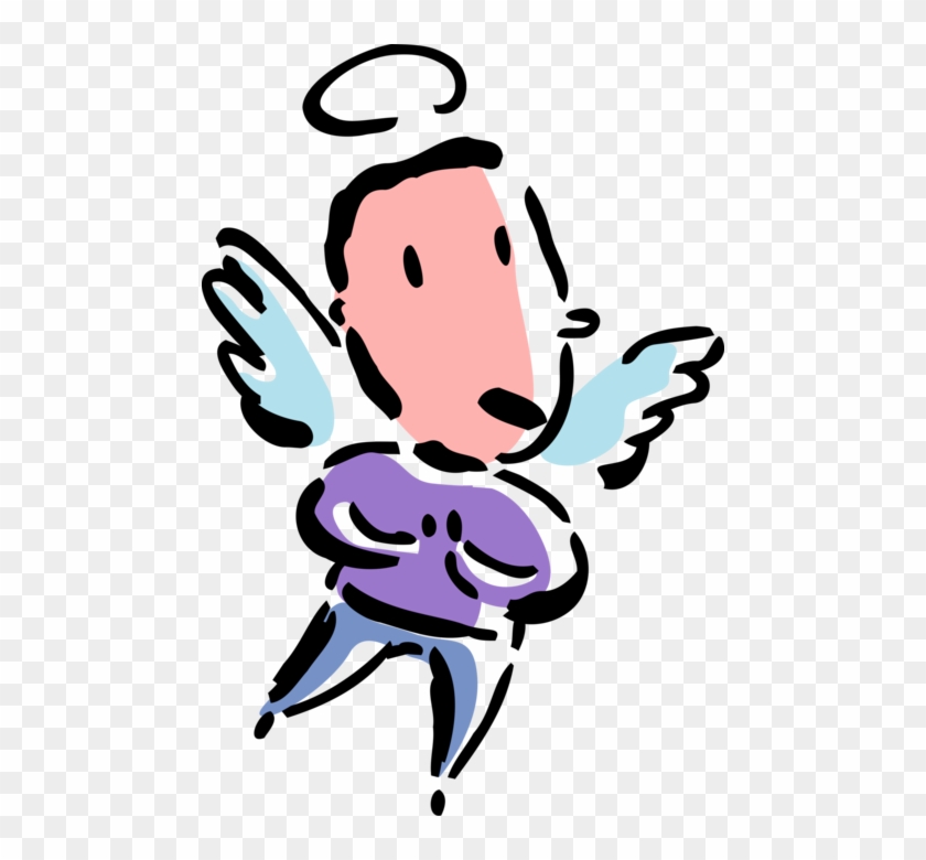 Angel With Wings And Vector Image Illustration - Angel #1442355