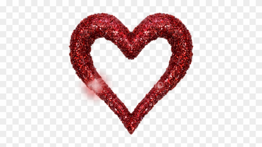 Glitter Red - Red Glitter Heart Transparent #1442539