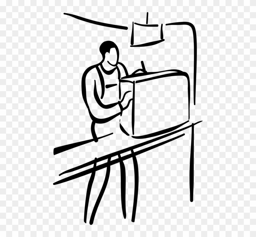 Picture Transparent Assembly Worker Inspects Product - Assembly Line Worker Drawings #1442636