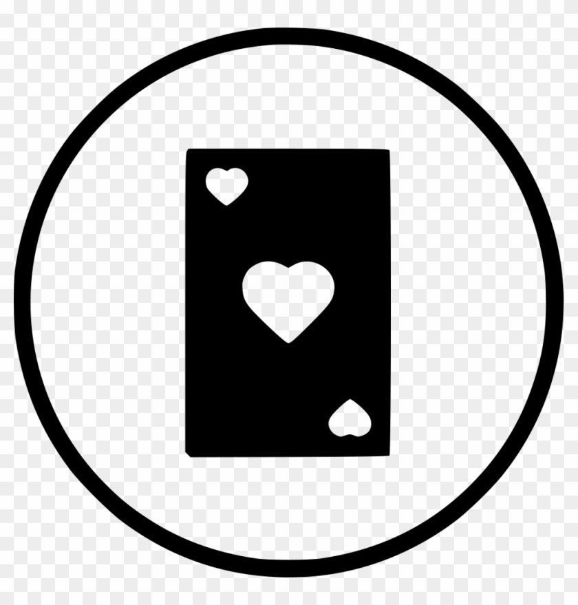 Card Heart Poker Casino Playing Gamble Blackjack Comments - Clip Art #1442926