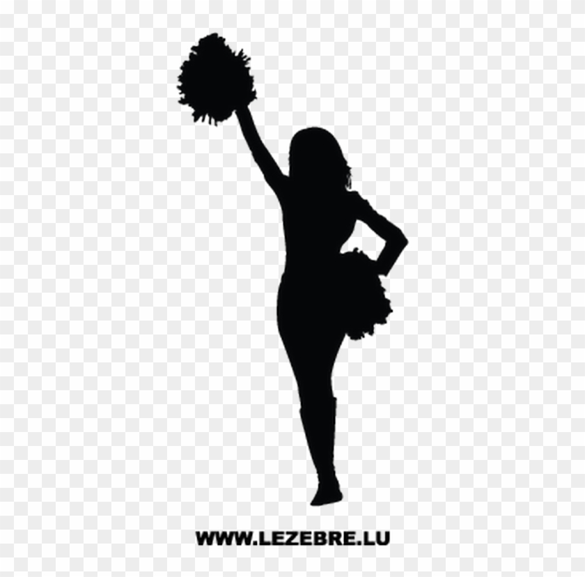 Pom Pom Silhouette Pictures To Pin On Pinterest Thepinsta - Cheerleader Squad Silhouette Png #1442941